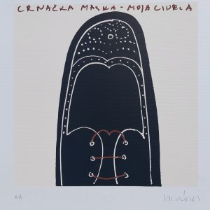 Boris Bućan Crnačka maska serigrafija grafika